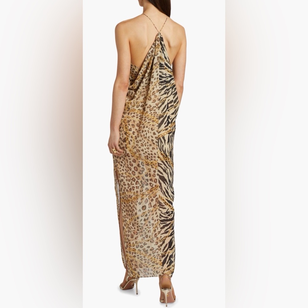 Ronny Kobo Zella Strapless Maxi Dress - Beige and Brown Leopard - Picture 3 of 11